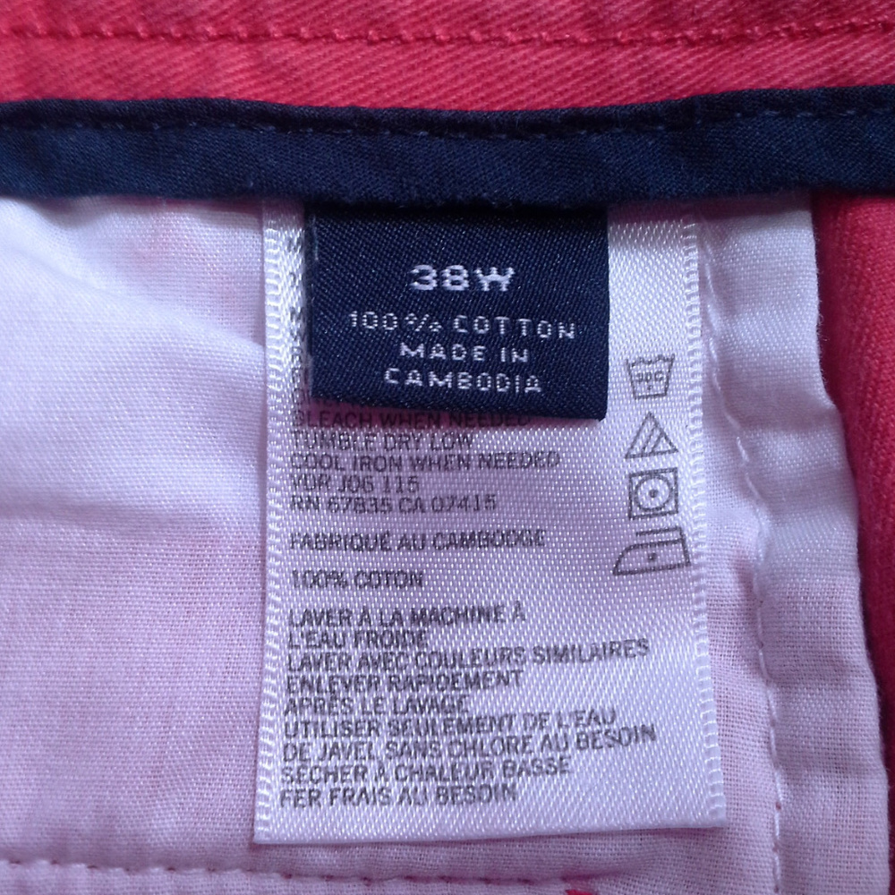 Nautica men shorts Size 38W 39x6 Pink coral salmon 39x6 Bermuda hiking - Picture 6 of 8
